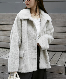 PUBLUX（パブリュクス）の「PUBLUX/パブリュクス ボア ハーフコート　限定展開（その他アウター）」