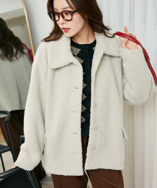 セール】PUBLUX/パブリュクス ボア ハーフコート 限定展開（その他