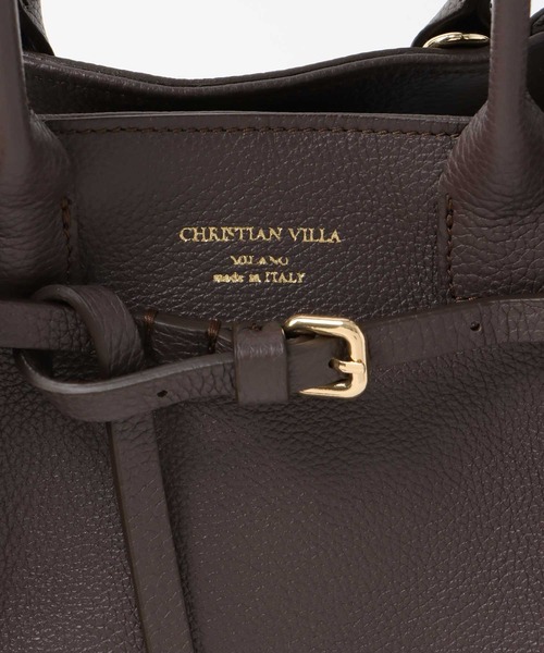 CHRISTIAN VILLA(クリスチャンヴィラ)の「タックベルトトートバッグ(M)6308【CHRISTIAN VILLA/クリスチャンヴィラ】(トートバッグ・レディース・ブラウン・フリー)」の4枚目の写真