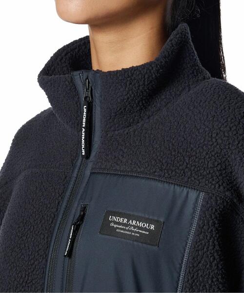 UNDER ARMOUR（アンダーアーマー）の「UAシェルパ フルジップ ジャケット（ライフスタイル/レディース）（その他アウター・レディース・ブラック・M/L/S/XL）」の4枚目の写真