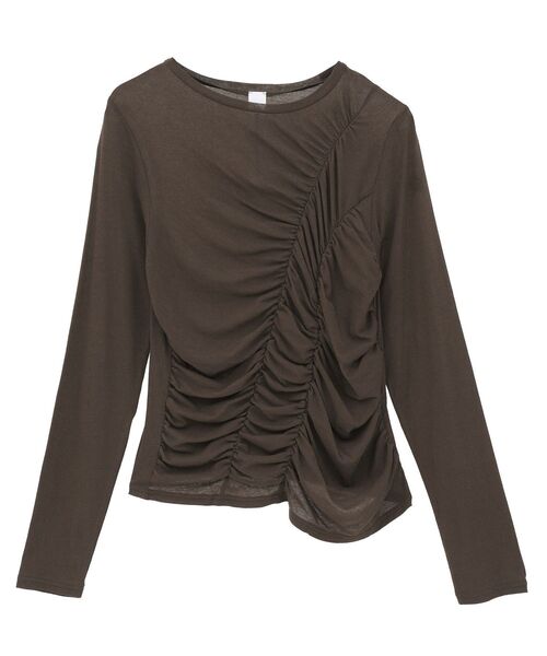 GARAGE OF GOOD CLOTHING（ガレージオブグッドクロージング）の「【日本製】シアーシャーリングプルオーバー（Tシャツ/カットソー・レディース・ブラウン/ホワイト・FREE）」の19枚目の写真