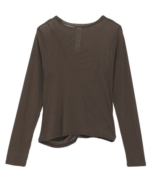 GARAGE OF GOOD CLOTHING（ガレージオブグッドクロージング）の「【日本製】シアーシャーリングプルオーバー（Tシャツ/カットソー・レディース・ブラウン/ホワイト・FREE）」の20枚目の写真