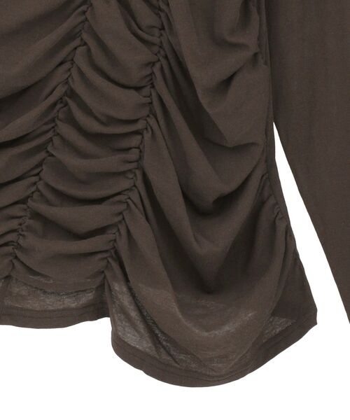 GARAGE OF GOOD CLOTHING（ガレージオブグッドクロージング）の「【日本製】シアーシャーリングプルオーバー（Tシャツ/カットソー・レディース・ブラウン/ホワイト・FREE）」の22枚目の写真