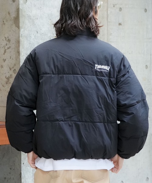 THRASHER（スラッシャー）の「HOMETOWN emb PUFFER JACKET/THRASHER スラッシャー 刺繍 防寒 アウター ストリート スケーター（その他アウター・メンズ・ブラック・MEDIUM/LARGE/X-LARGE）」の10枚目の写真