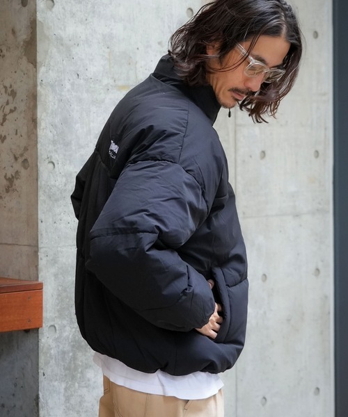 THRASHER（スラッシャー）の「HOMETOWN emb PUFFER JACKET/THRASHER スラッシャー 刺繍 防寒 アウター ストリート スケーター（その他アウター・メンズ・ブラック・MEDIUM/LARGE/X-LARGE）」の7枚目の写真
