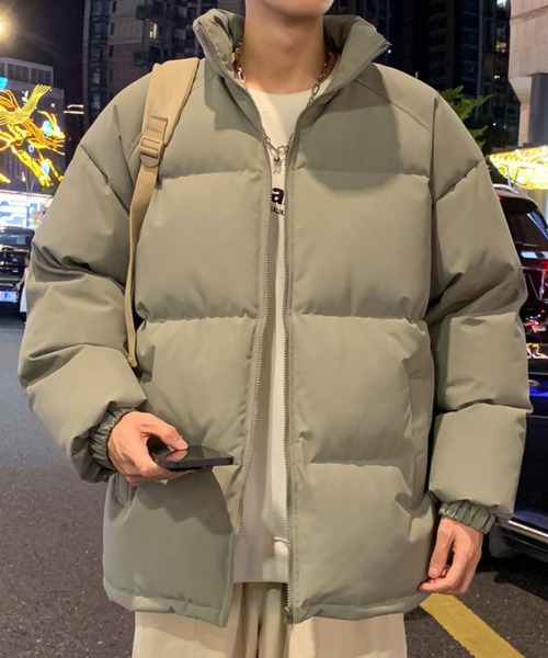 SHEPP(シープ)の「ベーシックスタンドネック中綿ジャケット(ダウンジャケット/コート・メンズ・アイボリー/カーキ/ブラック/ブラウン/グレー・L/M)」の5枚目の写真