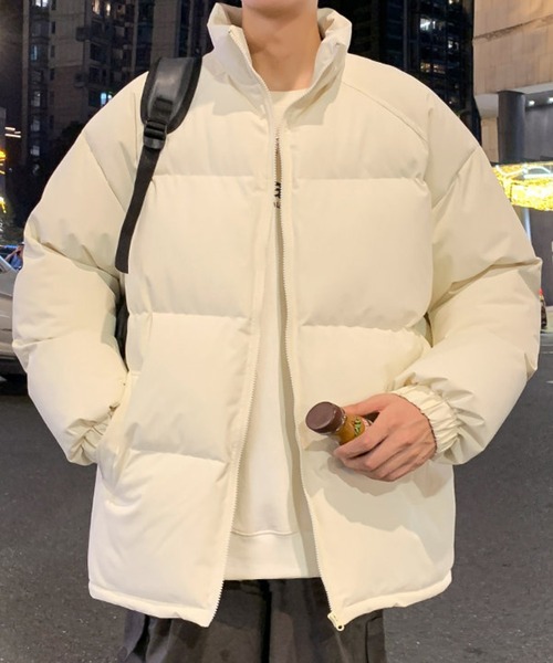 SHEPP(シープ)の「ベーシックスタンドネック中綿ジャケット(ダウンジャケット/コート・メンズ・アイボリー/カーキ/ブラック/ブラウン/グレー・L/M)」の9枚目の写真