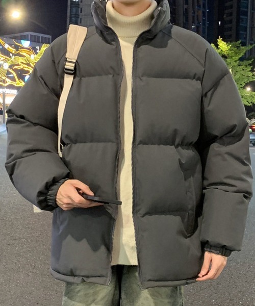 SHEPP(シープ)の「ベーシックスタンドネック中綿ジャケット(ダウンジャケット/コート・メンズ・アイボリー/カーキ/ブラック/ブラウン/グレー・L/M)」の17枚目の写真
