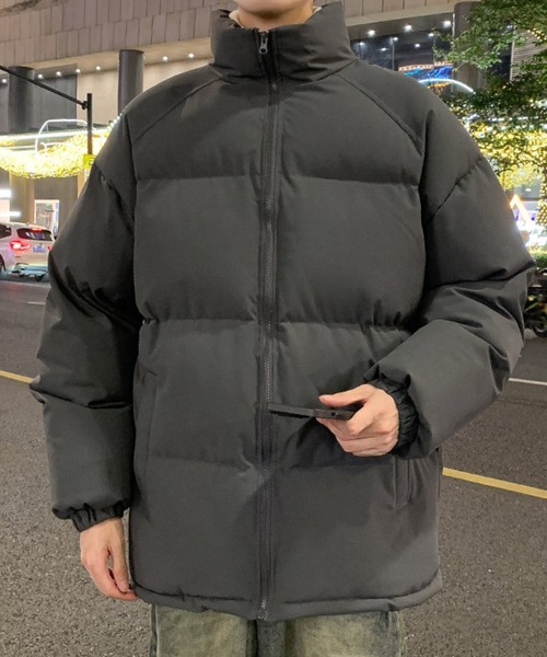 SHEPP(シープ)の「ベーシックスタンドネック中綿ジャケット(ダウンジャケット/コート・メンズ・アイボリー/カーキ/ブラック/ブラウン/グレー・L/M)」の18枚目の写真