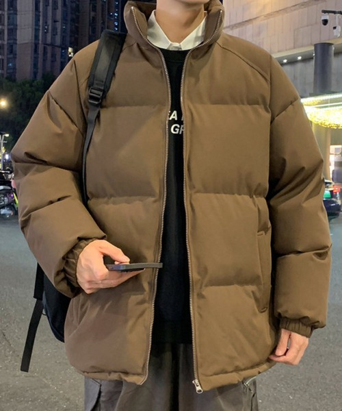 SHEPP(シープ)の「ベーシックスタンドネック中綿ジャケット(ダウンジャケット/コート・メンズ・アイボリー/カーキ/ブラック/ブラウン/グレー・L/M)」の20枚目の写真