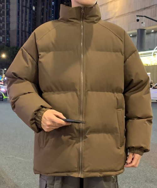 SHEPP(シープ)の「ベーシックスタンドネック中綿ジャケット(ダウンジャケット/コート・メンズ・アイボリー/カーキ/ブラック/ブラウン/グレー・L/M)」の21枚目の写真