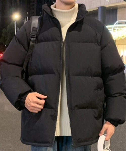 SHEPP(シープ)の「ベーシックスタンドネック中綿ジャケット(ダウンジャケット/コート・メンズ・アイボリー/カーキ/ブラック/ブラウン/グレー・L/M)」の13枚目の写真