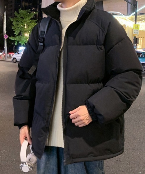 SHEPP(シープ)の「ベーシックスタンドネック中綿ジャケット(ダウンジャケット/コート・メンズ・アイボリー/カーキ/ブラック/ブラウン/グレー・L/M)」の14枚目の写真