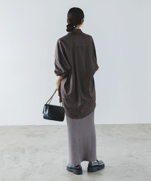 追加》イージーケアルーズドレープシャツ（シャツ/ブラウス）｜NOBLE