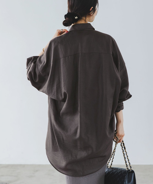 追加》イージーケアルーズドレープシャツ（シャツ/ブラウス）｜NOBLE