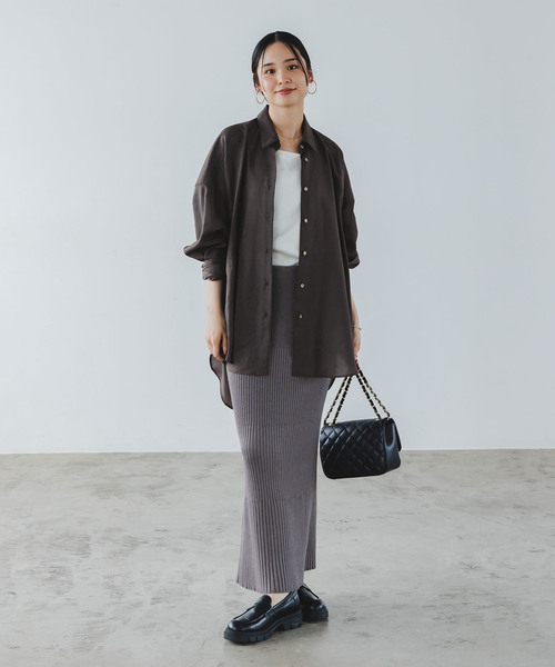 追加》イージーケアルーズドレープシャツ（シャツ/ブラウス）｜NOBLE