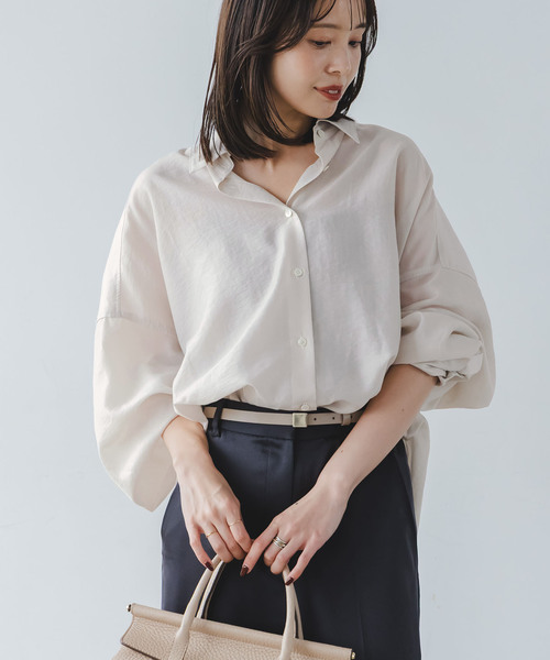 Noble（ノーブル）の「《追加》イージーケアルーズドレープシャツ