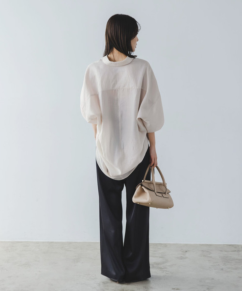 追加》イージーケアルーズドレープシャツ（シャツ/ブラウス）｜NOBLE