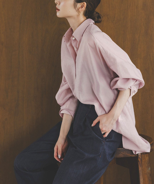 追加》イージーケアルーズドレープシャツ（シャツ/ブラウス）｜NOBLE