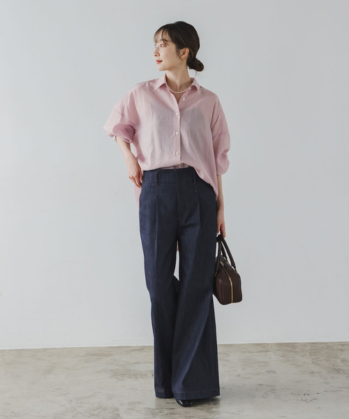 追加》イージーケアルーズドレープシャツ（シャツ/ブラウス）｜NOBLE