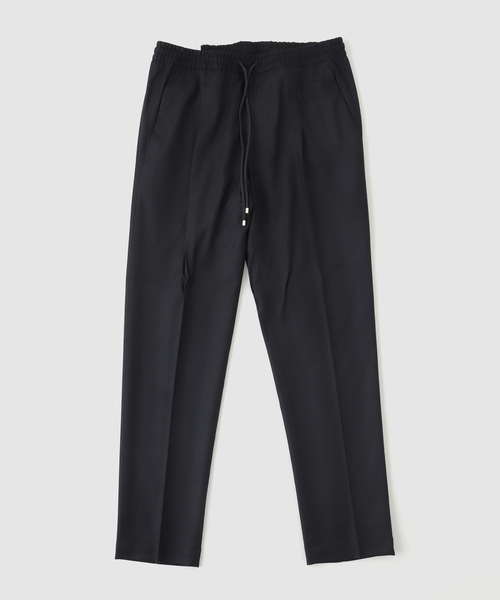 BRIGLIA1949 イージーパンツ WIMBLEDON　リネン　ブラック BRIGLIA(ブリリア) Wimbledon Saxony イージーパンツ（スラックス
