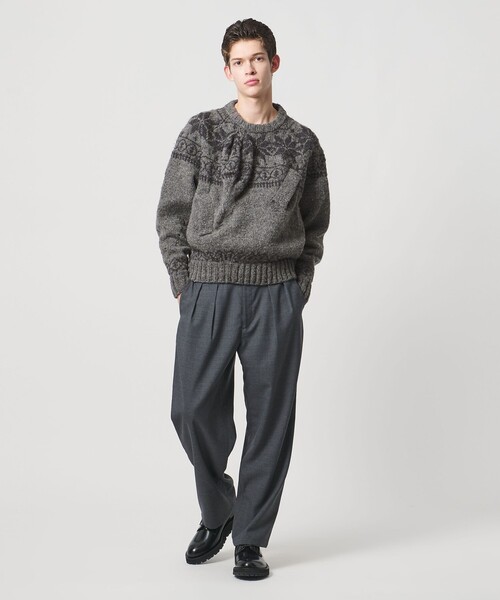 UNITED ARROWS & SONS（ユナイテッドアローズアンドサンズ）の「＜pillings for UNITED ARROWS & SONS＞ nordic sweater/ニット（ニット/セーター・メンズ・グレー系・FREE）」の5枚目の写真