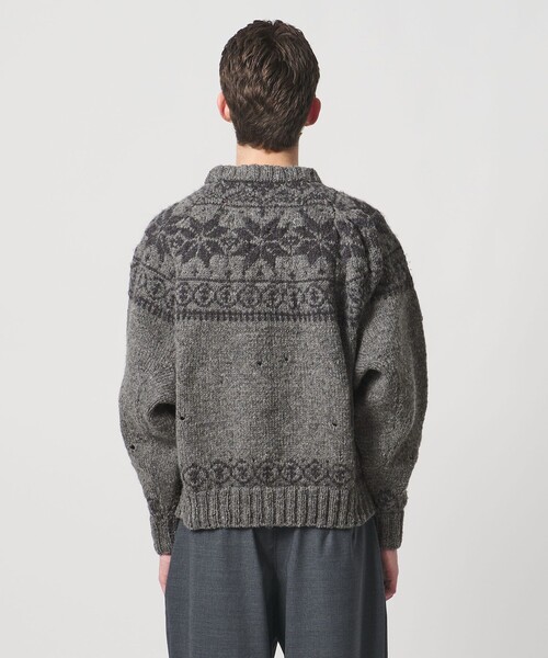UNITED ARROWS & SONS（ユナイテッドアローズアンドサンズ）の「＜pillings for UNITED ARROWS & SONS＞ nordic sweater/ニット（ニット/セーター・メンズ・グレー系・FREE）」の10枚目の写真