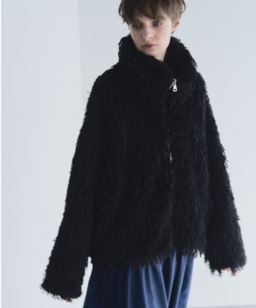 Muel Chic(ミュエルシック)の「Foster fur coat フォスターファーコート(その他アウター・レディース・ブラック/ベージュ/ラベンダー・FREE)」の5枚目の写真