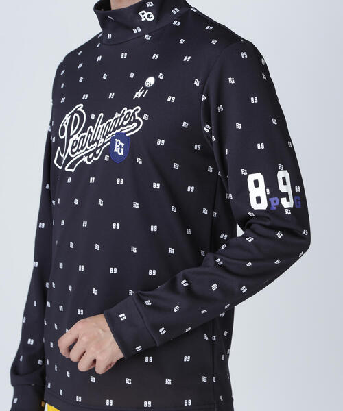 セール】鹿の子ダンボールゼブラ長袖ハイネックカットソー ＜PG89ロゴ