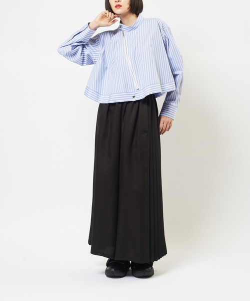 gomme（ゴム）の「ジップブラウス（シャツ/ブラウス・レディース・ネイビー/ブラック/ブルー・MEDIUM）」の12枚目の写真