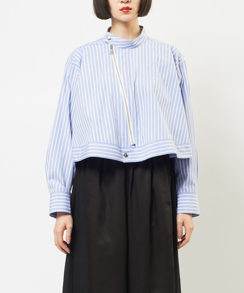 gomme（ゴム）の「ジップブラウス（シャツ/ブラウス・レディース・ネイビー/ブラック/ブルー・MEDIUM）」の20枚目の写真