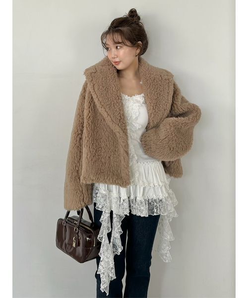 ティアードフリルカットソープルオーバー（Tシャツ/カットソー