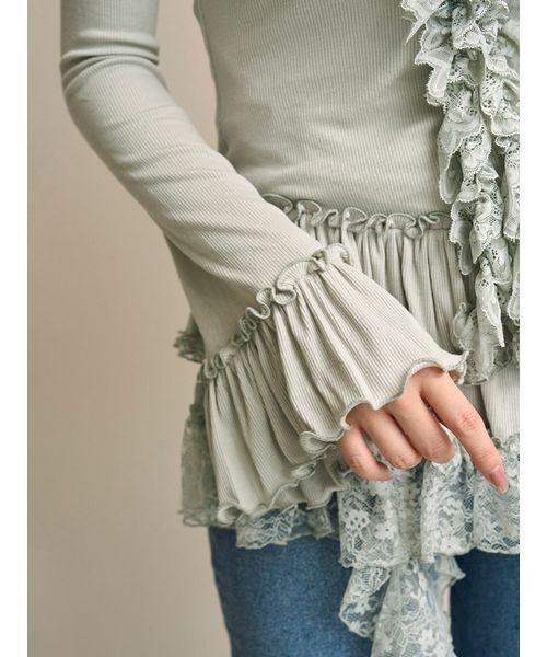 ティアードフリルカットソープルオーバー（Tシャツ/カットソー
