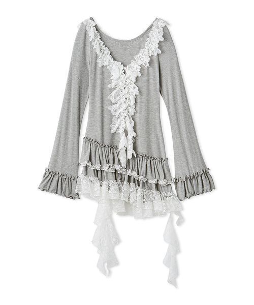 SNIDEL（スナイデル）の「ティアードフリルカットソープルオーバー（T