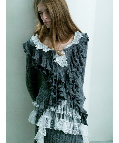ティアードフリルカットソープルオーバー（Tシャツ/カットソー