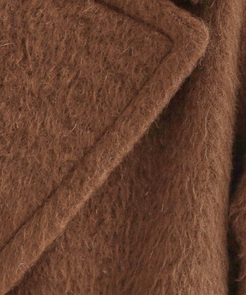 OPAQUE.CLIP（オペークドットクリップ）の「【es】《Mapel／マペル》シャギーミドルコート（チェスターコート・レディース・ナチュラル/ダークブラウン・00）」の6枚目の写真