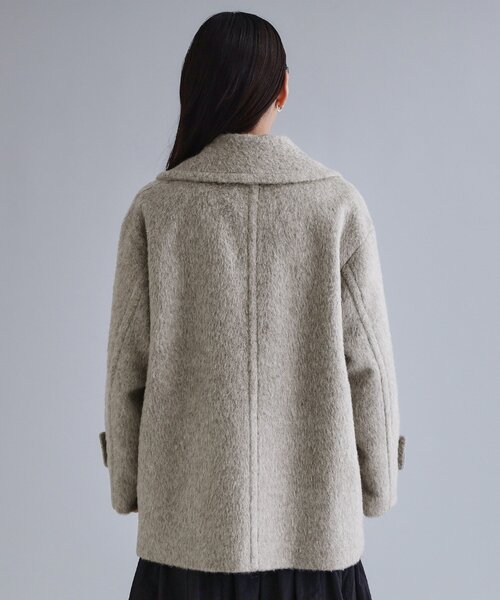 OPAQUE.CLIP（オペークドットクリップ）の「【es】《Mapel／マペル》シャギーミドルコート（チェスターコート・レディース・ナチュラル/ダークブラウン・00）」の13枚目の写真