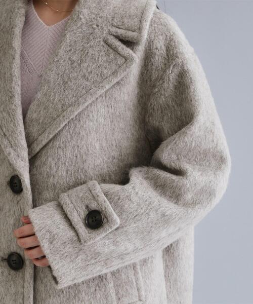 OPAQUE.CLIP（オペークドットクリップ）の「【es】《Mapel／マペル》シャギーミドルコート（チェスターコート・レディース・ナチュラル/ダークブラウン・00）」の15枚目の写真