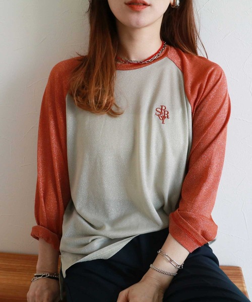 zena(ジェナ)の「ラメシアーラグランカットソー(Tシャツ/カットソー・レディース・ベージュ系その他/ホワイト系その他・FREE)」の2枚目の写真