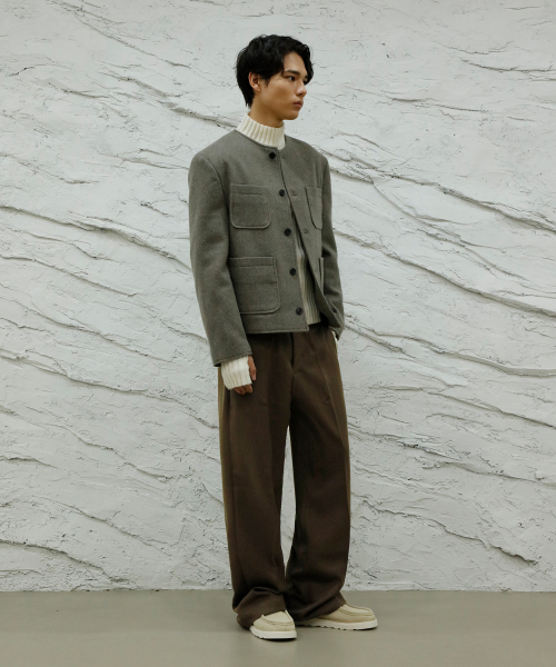 SIGNATURE（シグネチャ）の「ウールライクノータックワイドフィットスラックス[ブラウン]（スラックス・レディース・その他・SMALL）」の10枚目の写真