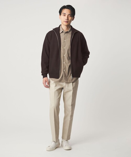 green label relaxing（グリーンレーベルリラクシング）の「ミルドウール ジップ カーディガン（カーディガン/ボレロ・メンズ・ブラック/ダークブラウン・XL/S/M/L）」の12枚目の写真