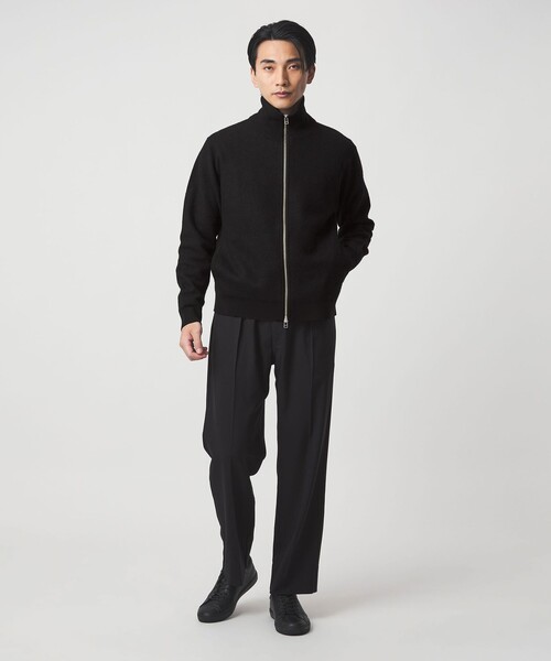 green label relaxing（グリーンレーベルリラクシング）の「ミルドウール ジップ カーディガン（カーディガン/ボレロ・メンズ・ブラック/ダークブラウン・XL/S/M/L）」の13枚目の写真