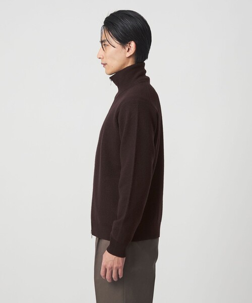 green label relaxing（グリーンレーベルリラクシング）の「ミルドウール ジップ カーディガン（カーディガン/ボレロ・メンズ・ブラック/ダークブラウン・XL/S/M/L）」の15枚目の写真