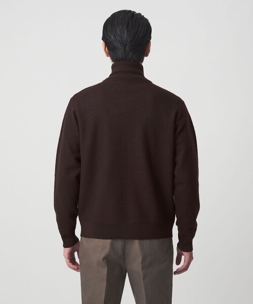 green label relaxing（グリーンレーベルリラクシング）の「ミルドウール ジップ カーディガン（カーディガン/ボレロ・メンズ・ブラック/ダークブラウン・XL/S/M/L）」の16枚目の写真