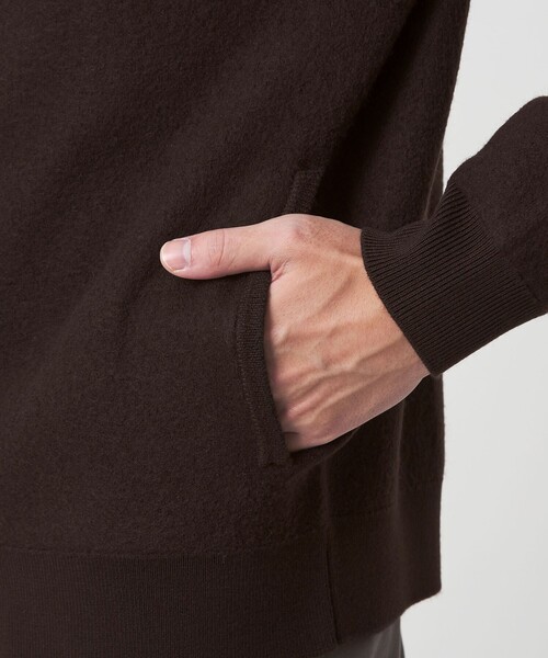 green label relaxing（グリーンレーベルリラクシング）の「ミルドウール ジップ カーディガン（カーディガン/ボレロ・メンズ・ブラック/ダークブラウン・XL/S/M/L）」の19枚目の写真