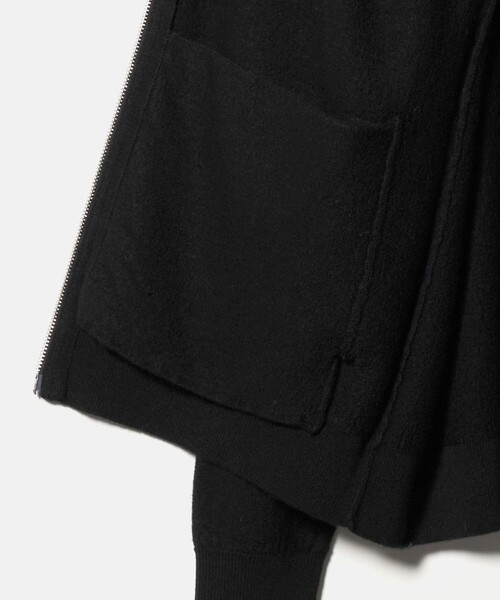 green label relaxing（グリーンレーベルリラクシング）の「ミルドウール ジップ カーディガン（カーディガン/ボレロ・メンズ・ブラック/ダークブラウン・XL/S/M/L）」の6枚目の写真