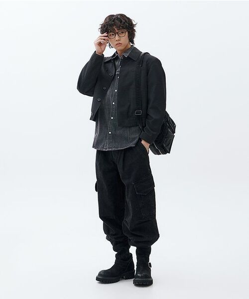 BER DE NOIR(ベールドノワール)の「パラシュートデニムカーゴパンツ(ブラック)(デニムパンツ・メンズ・その他・MEDIUM/LARGE)」の7枚目の写真