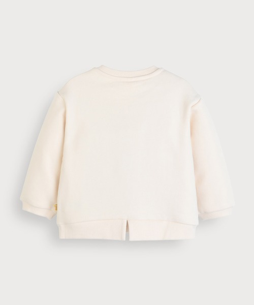 moimoln（モイモルン）の「キャット裏毛長袖トップス（スウェット・キッズ・クリーム/ブルー・90cm/100cm/110cm/120cm）」の6枚目の写真