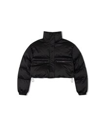 MOAA（モア）の「ハイネックショートプファーパディング (ブラック)（ダウンジャケット/コート）」