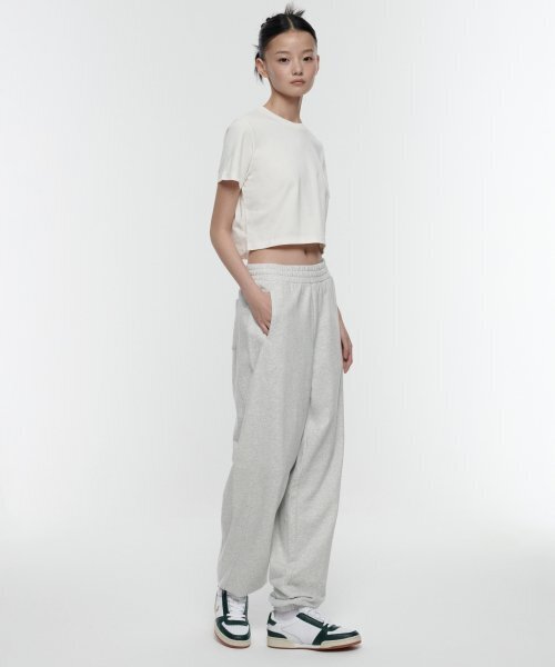 MUSINSA STANDARD WOMAN（ムシンサスタンダードウーマン）の「ウィメンズワイドスウェットパンツ[メランジライトグレー]（スウェットパンツ・レディース・その他・SMALL/MEDIUM/LARGE/X-SMALL）」の5枚目の写真